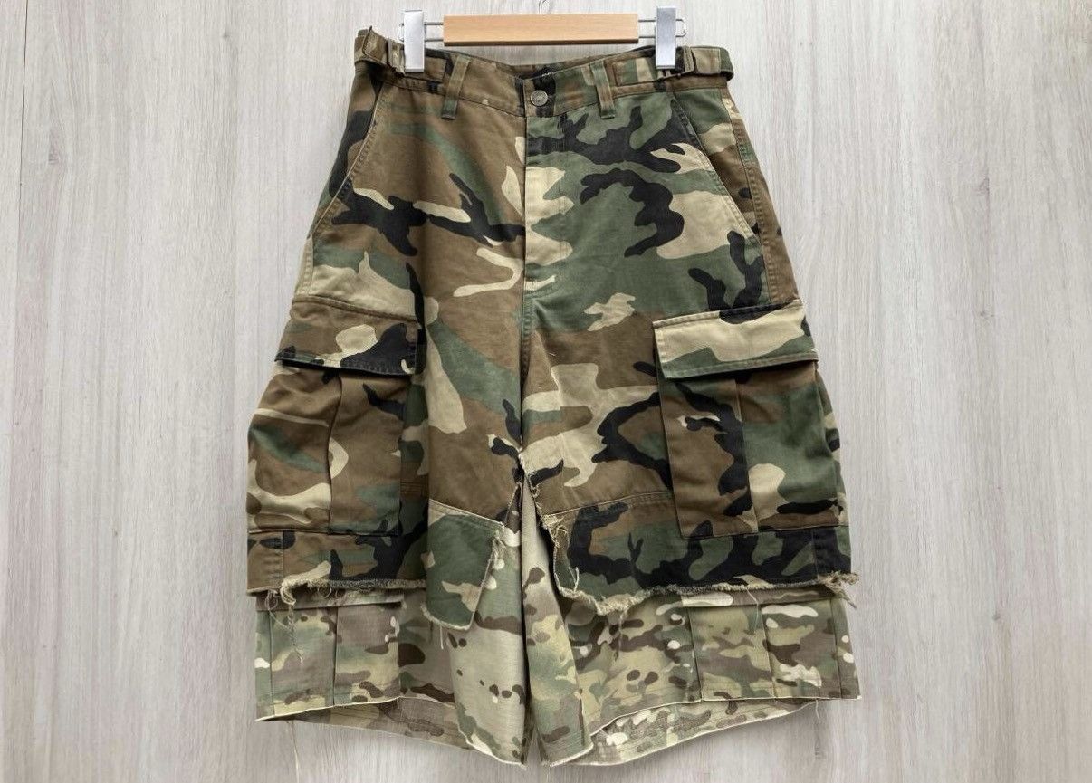PROJECT G/R Project GR LAYERED SKIRT CAMO CARGO SHORTS Size US 30 / EU 46 - 4 Thumbnail