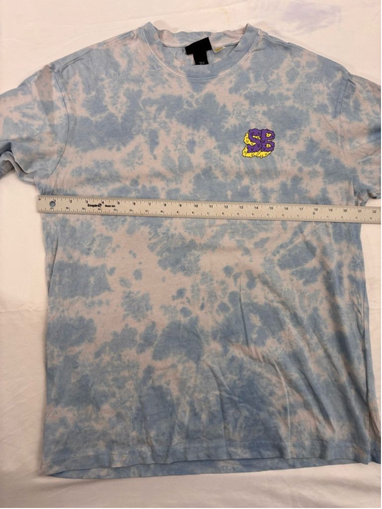 H&M Men's H&M SpongeBob T-shirt Size M Blue Tie Dye Size US M / EU 48-50 / 2 - 3 Thumbnail