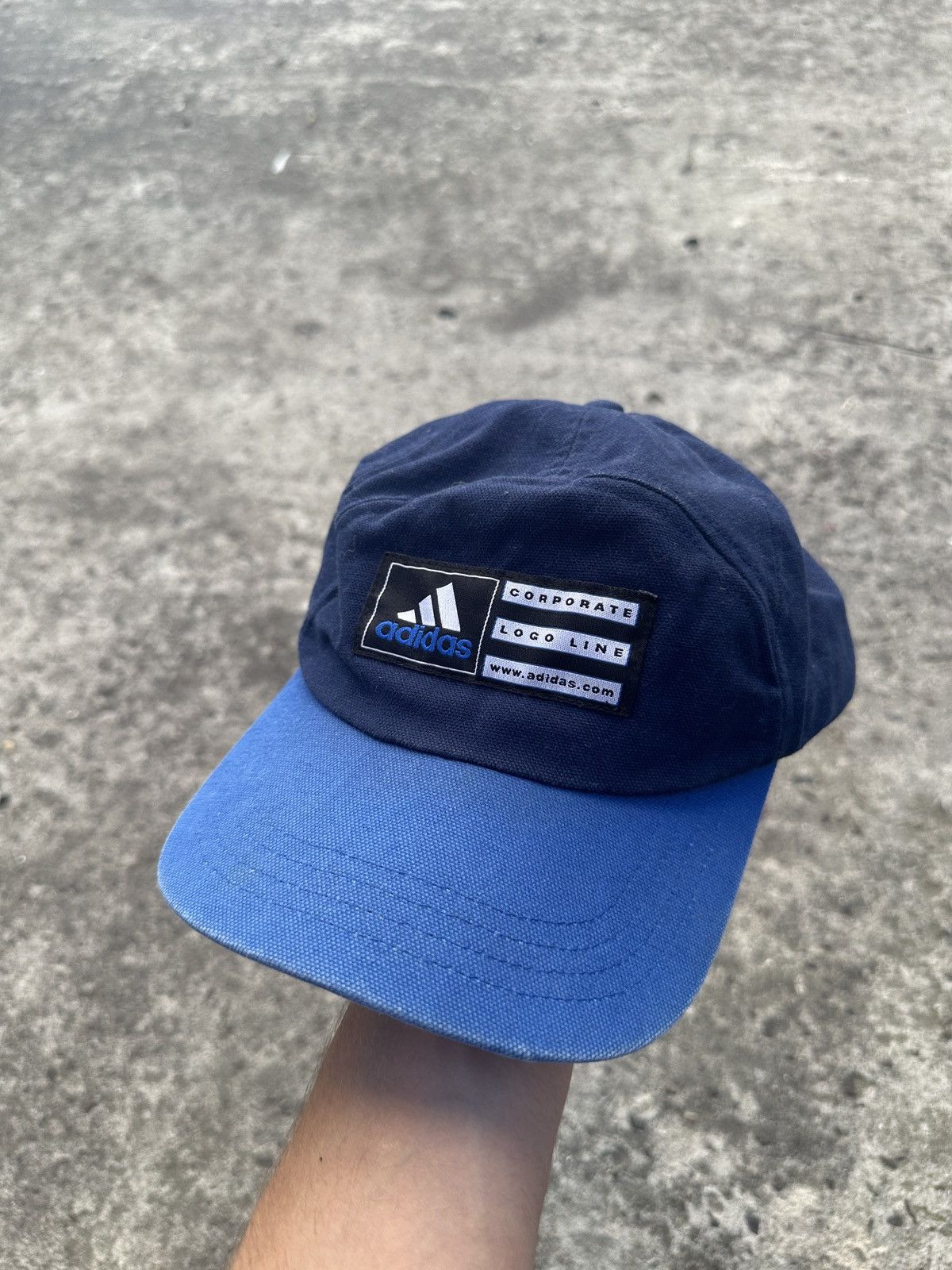 Adidas Vintage Adidas Corporate Logo Line Cap Streetwear Rare USA Size ONE SIZE - 1 Thumbnail