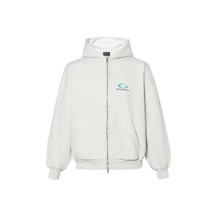 Balenciaga Balenciaga Logo Hooded Zip Sweatshirt Size US L / EU 52-54 / 3 - 1 Thumbnail