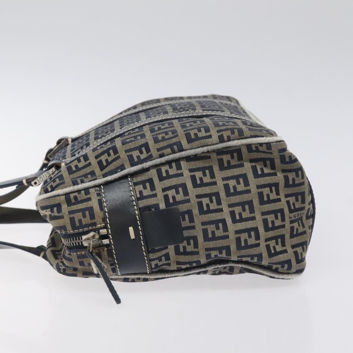 Fendi FENDI Zucchino Canvas Hand Bag Navy Silver Size ONE SIZE - 5 Thumbnail