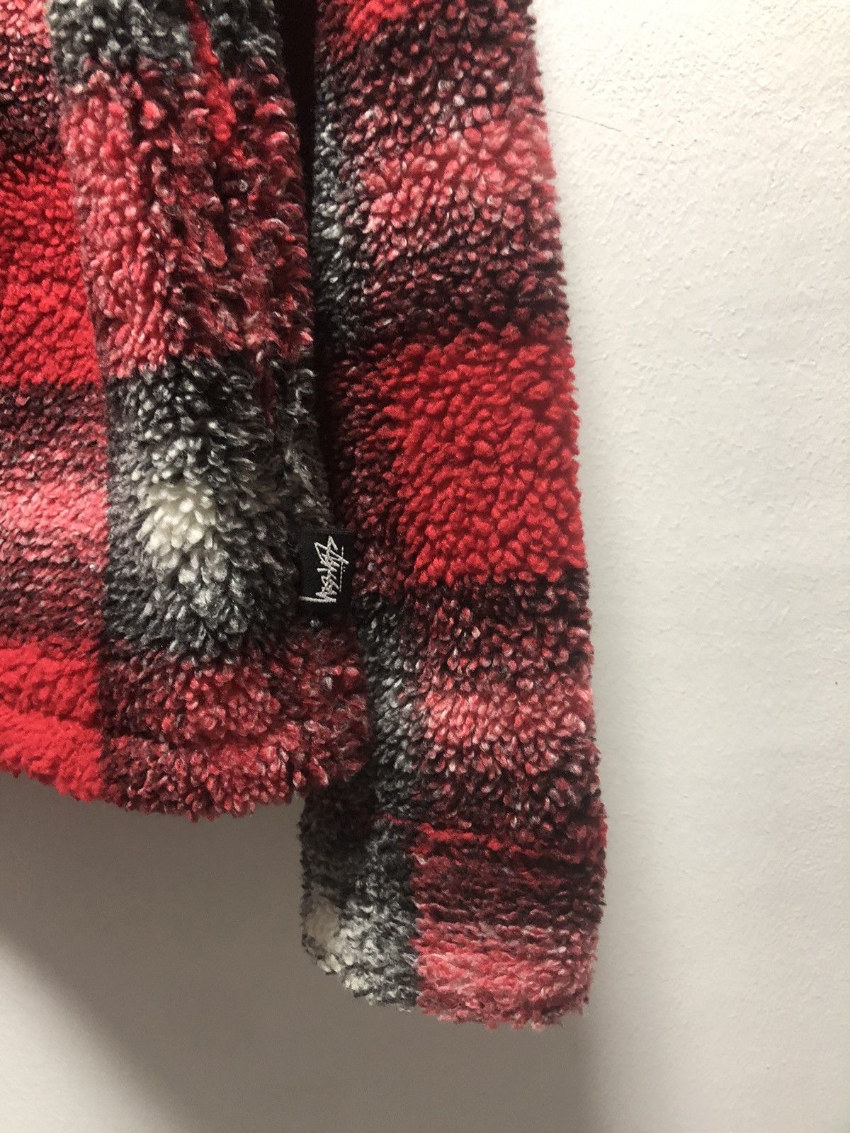 Stussy LastDROP!! STUSSY SS23 Shadow Plaid Sherpa Zip Jacket Fleece Size US M / EU 48-50 / 2 - 3 Thumbnail