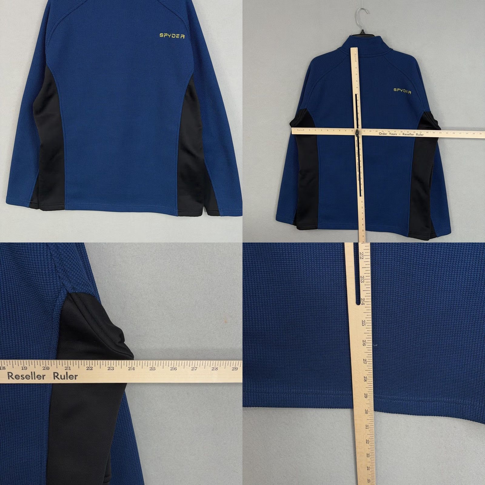 Spyder Spyder Mens XL Blue Fleece Jacket 1/4 Zip Sports Outdoor Ski Hiking Windbreaker Thermal Performance Size US XL / EU 56 / 4 - 8 Thumbnail
