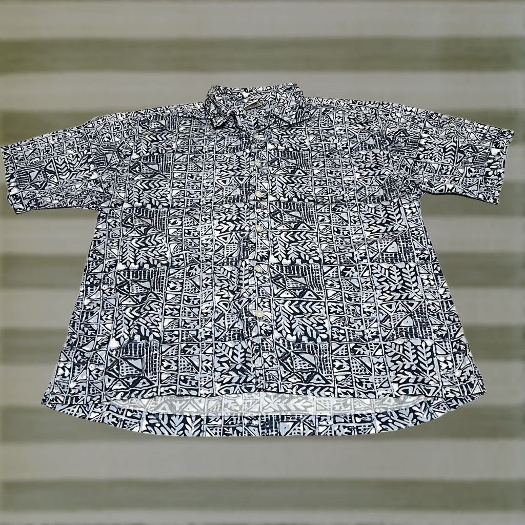 Ocean Pacific VINTAGE Ocean Pacific Button-Up Shirt Mens L Blue Hawaiian Floral 90s Boys? Size US L / EU 52-54 / 3 - 1 Thumbnail