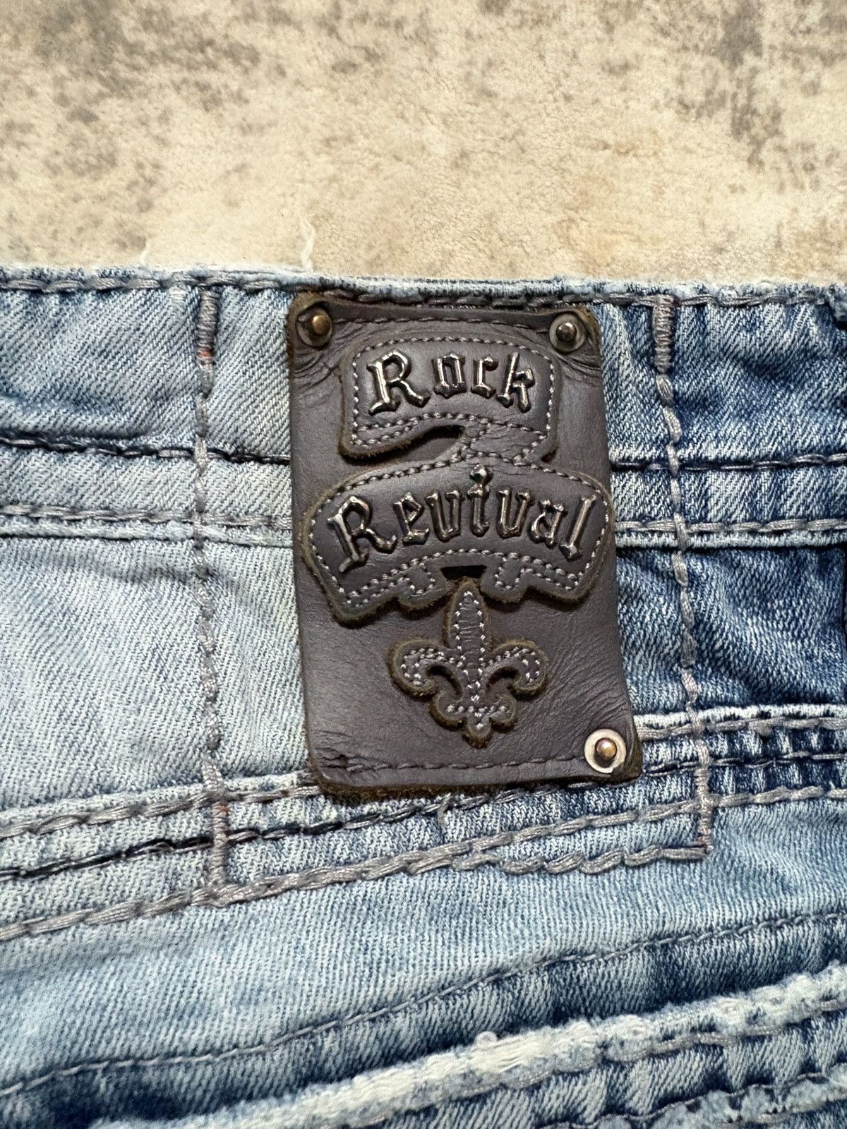 Rock Revival 90’s Rock Revival Vintage Distressed Faded Jeans Opium Size US 34 / EU 50 - 5 Thumbnail