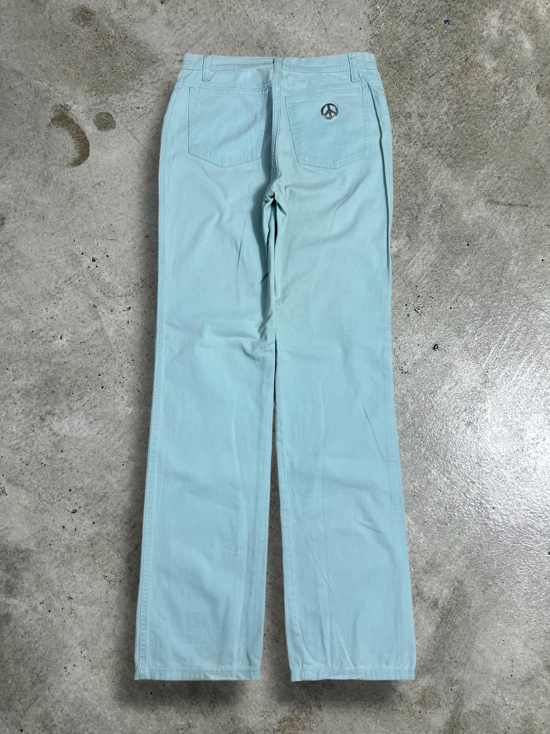 Moschino MOSCHINO Jeans Peace Light Sky Blue Denim GTMPT375 Size 26" / US 2 / IT 38 - 1 Thumbnail