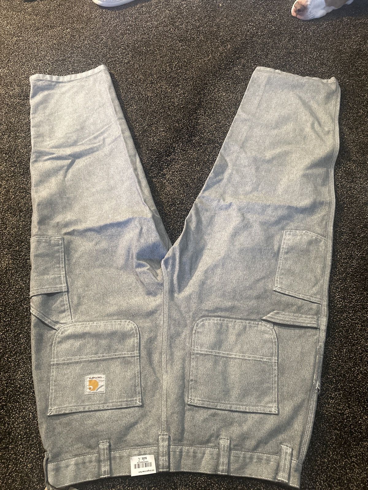 Image of Carhartt Wip Og Single Knee Pants in Stonewash, Men's (Size 34)