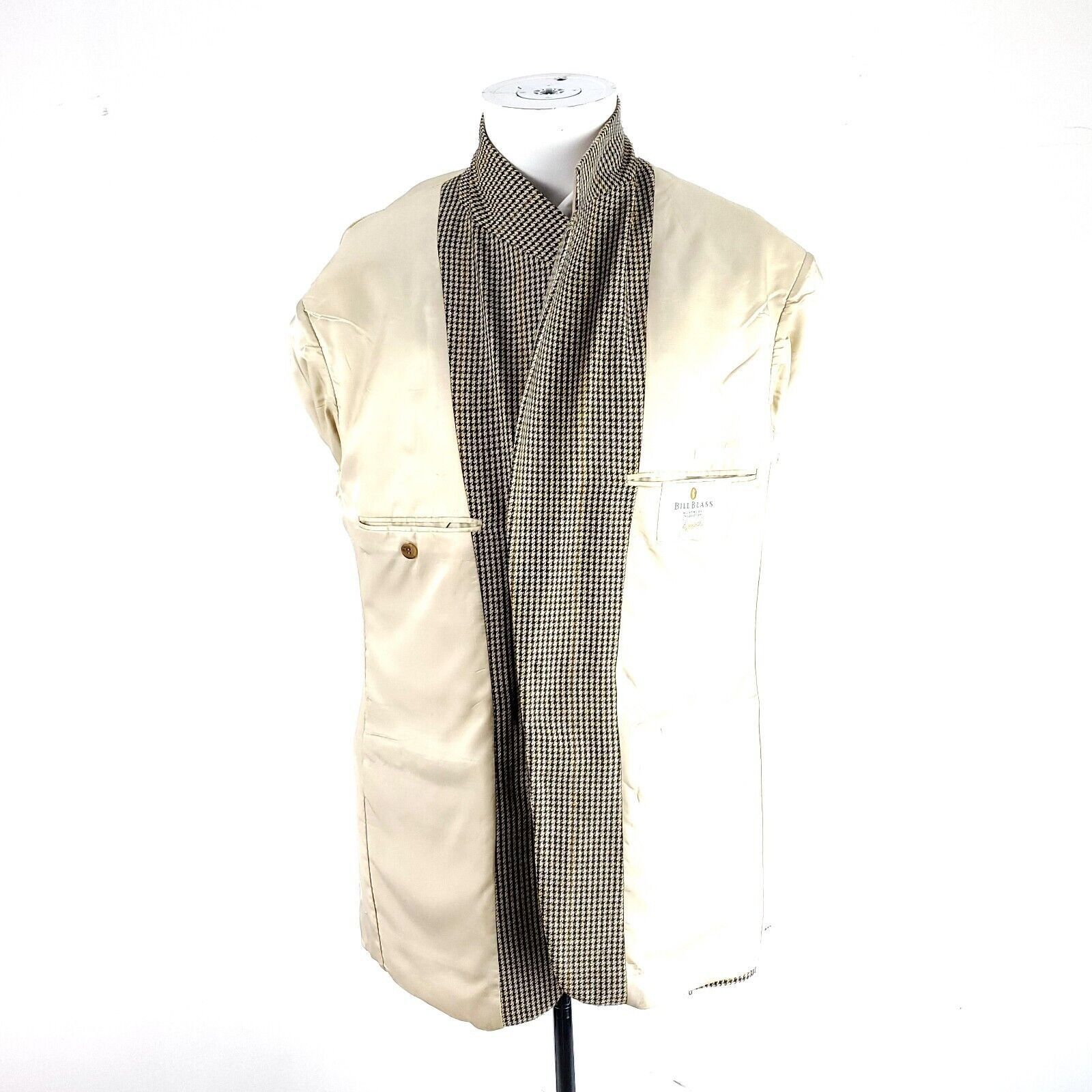 Bill Blass Bill Blass Bespoke Wool Silk 2 Button Sport Coat 40R Brown T Size 40R - 8 Thumbnail
