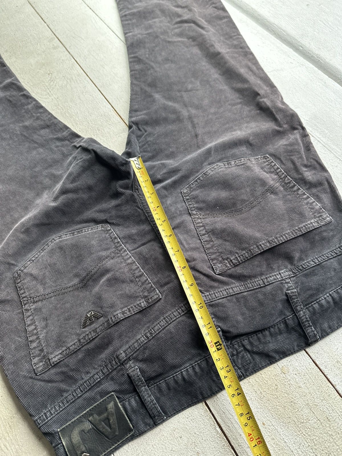 Giorgio Armani VNTG🚨90s Armani Jeans CORDUROY FADED BLACK Mens Pants Size US 32 / EU 48 - 13 Thumbnail
