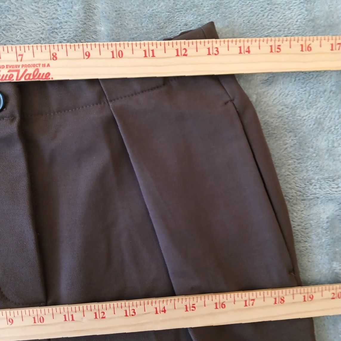 Free People Free People Pants Womens XS Brown Wide-Leg Button Fly Pleated Elastic Waist Bohemian Dress Pants Womens XS Brown Wide-Leg Size 26" / US 2 / IT 38 - 3 Thumbnail