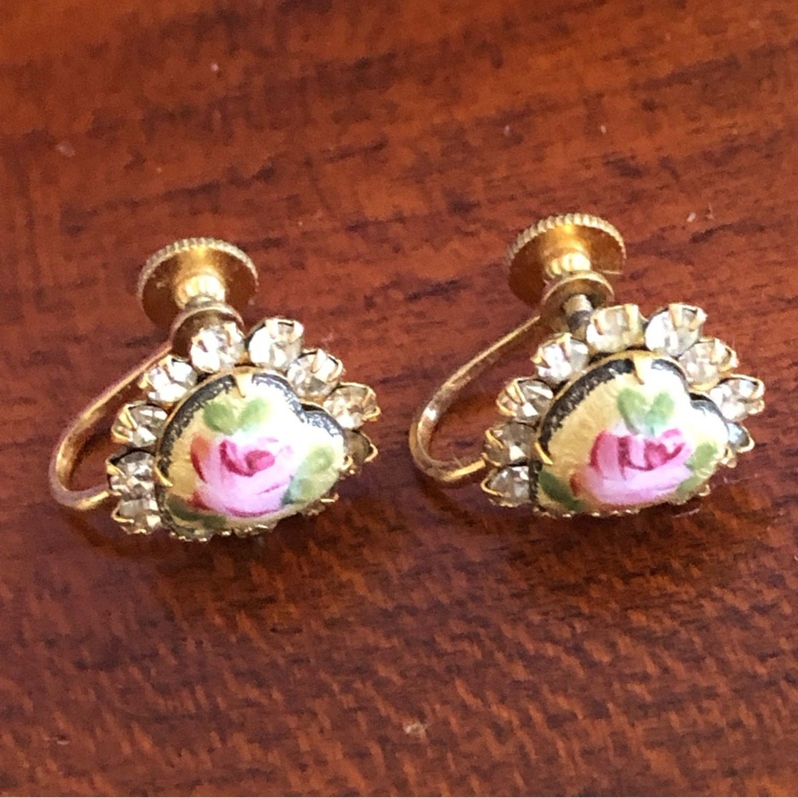 Vintage Vintage 50s Victorian revival enamel heart jewelry set Size ONE SIZE - 2 Thumbnail