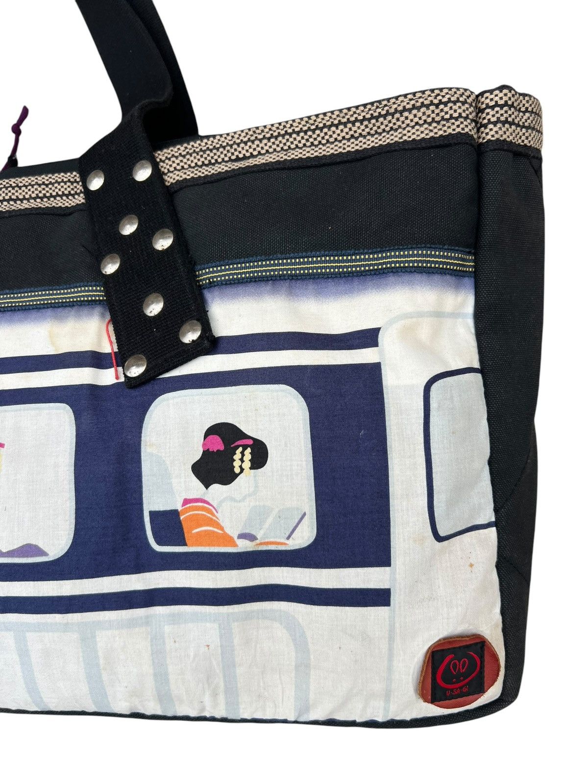Japanese Brand Vintage U.SA.GI Japan Distress Dirty Faded Canvas Tote Bag Size ONE SIZE - 6 Thumbnail
