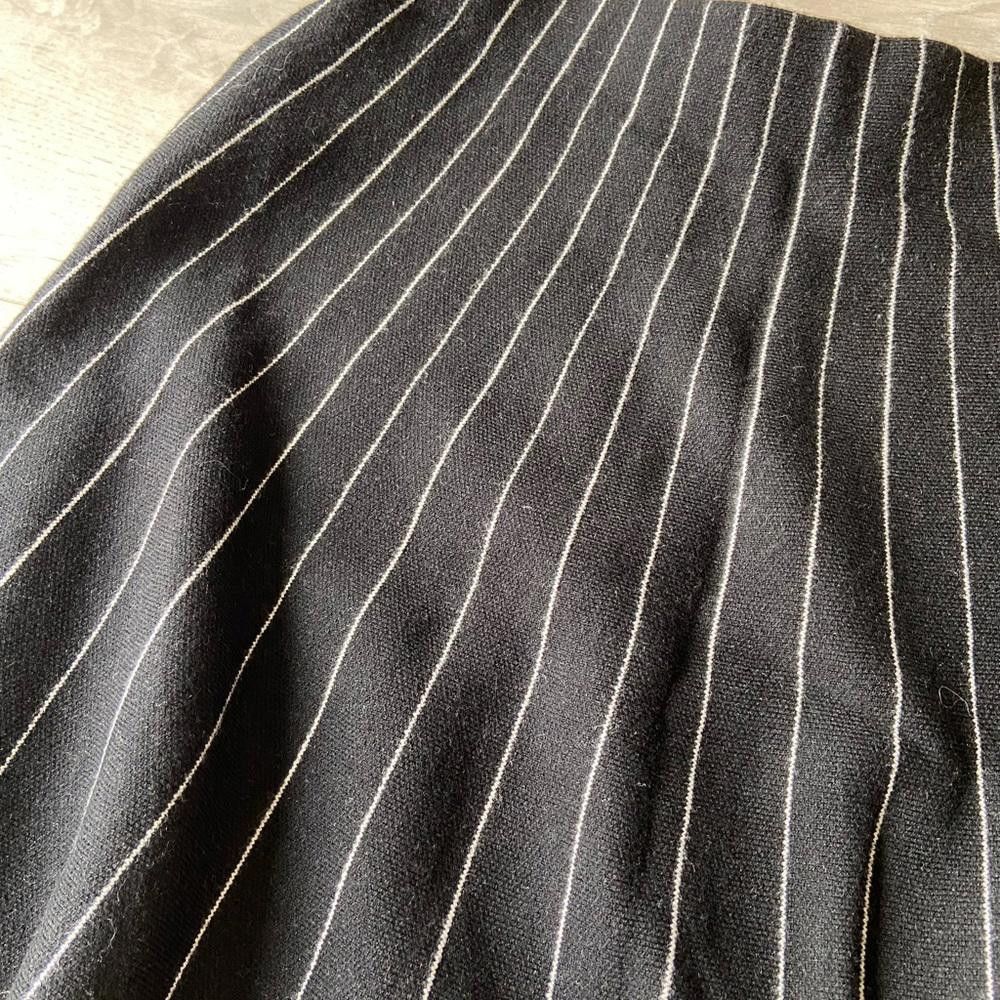 Zara Zara Black and White Striped Skater Skirt Size 32" / US 10 / IT 46 - 2 Thumbnail