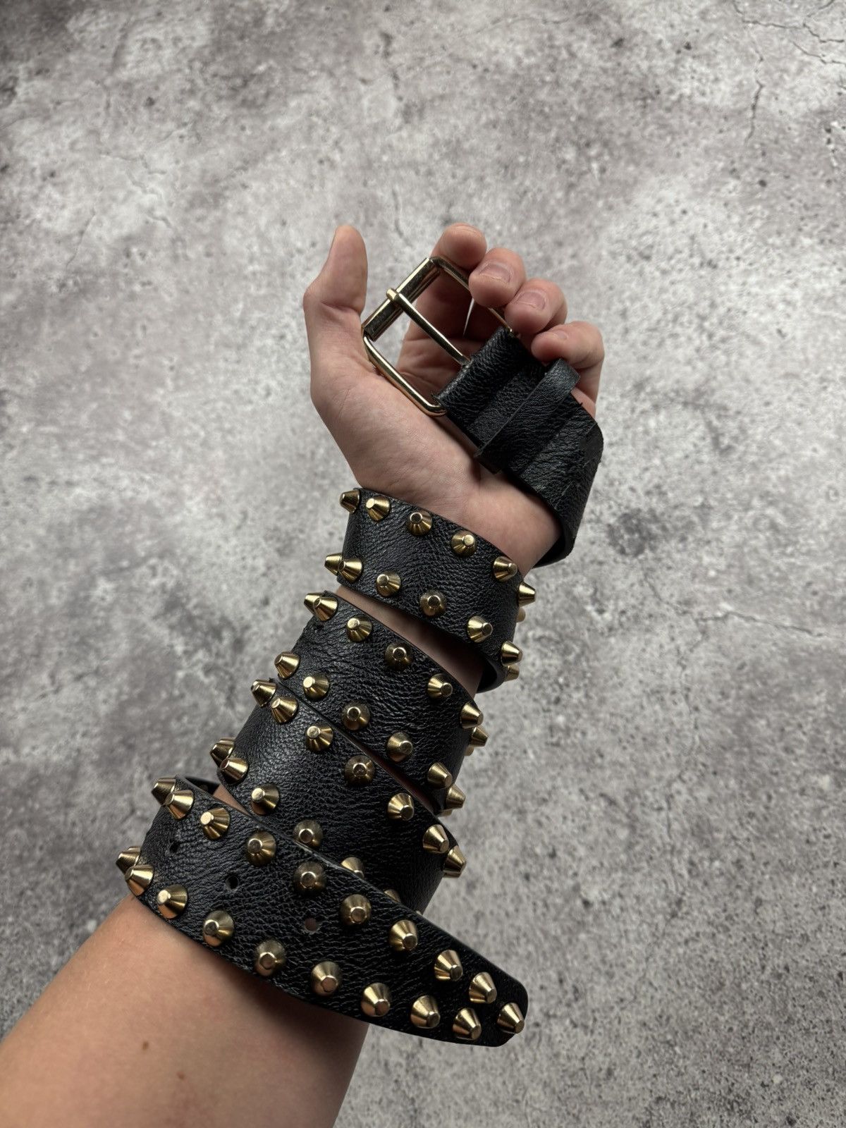 Japanese Brand 00’s NUMBER NINE STYLE PUNK STUDDED RARE Y2K BELT VINTAGE Size ONE SIZE - 1 Thumbnail