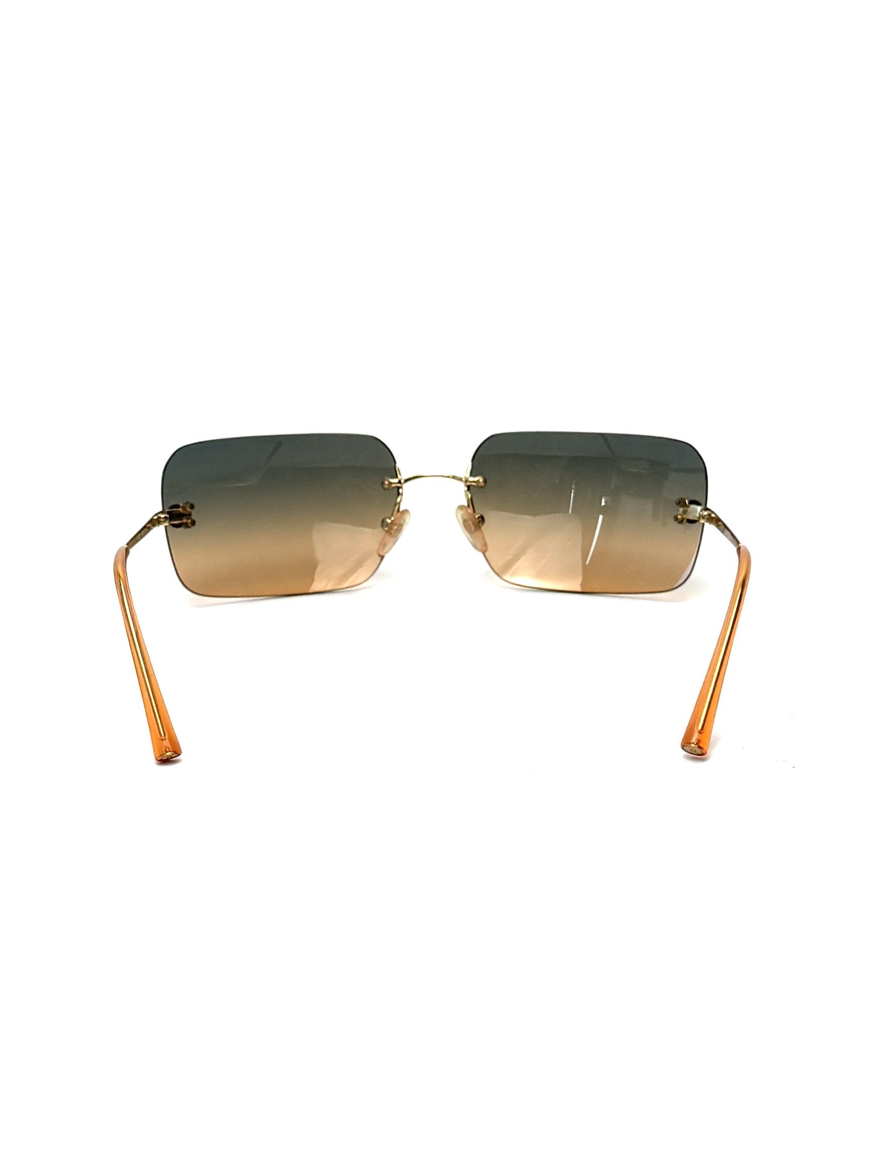 Chanel Iconic Chanel 4017 Rimless Gradient Orange Sunglasses Size ONE SIZE - 6 Thumbnail