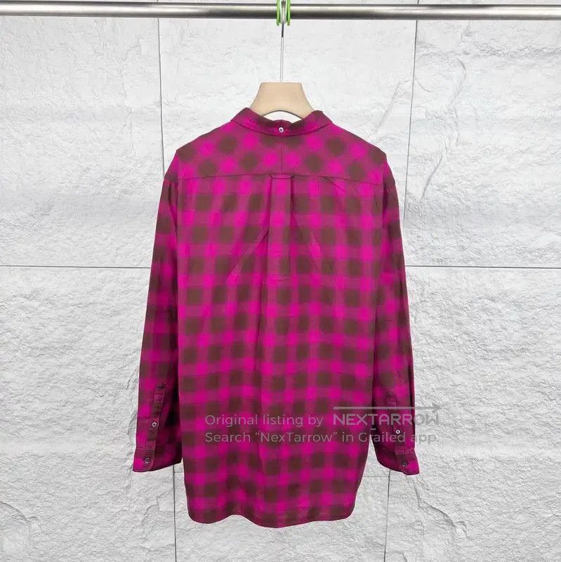 Burberry Burberry Pink Checkered Cotton Shirt. Size XL / US 12-14 / IT 48-50 - 2 Thumbnail