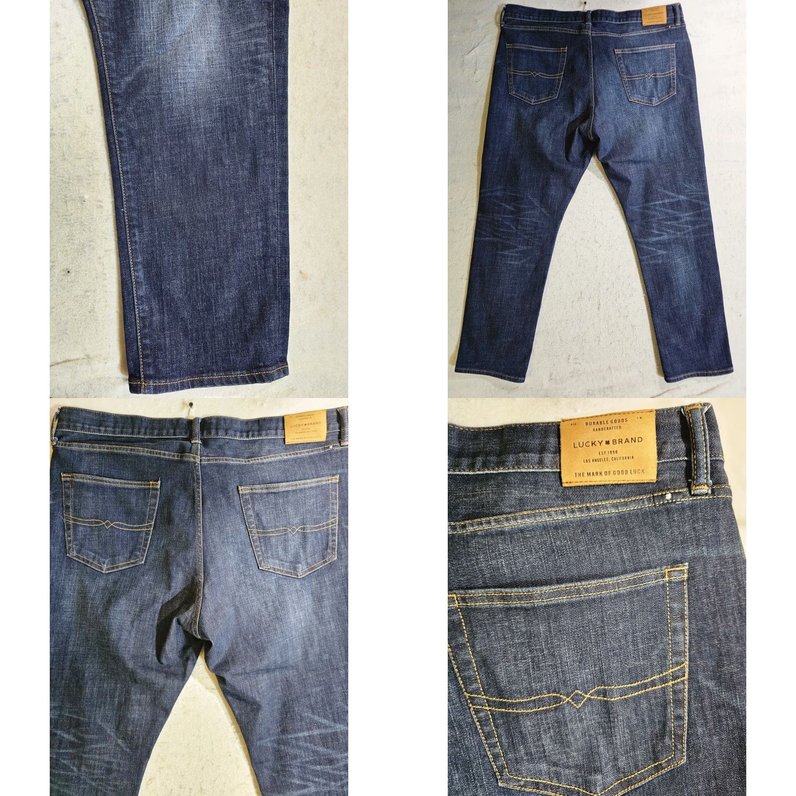 Lucky Brand Lucky Brand Signature Denim Jeans 410 Athletic Slim Dark Wash Men 40x30 Denim Jeans Slim Straight Logo USA 410 Athletic Slim Dark Wash Mens 40x30 Size US 40 / EU 56 - 8 Thumbnail