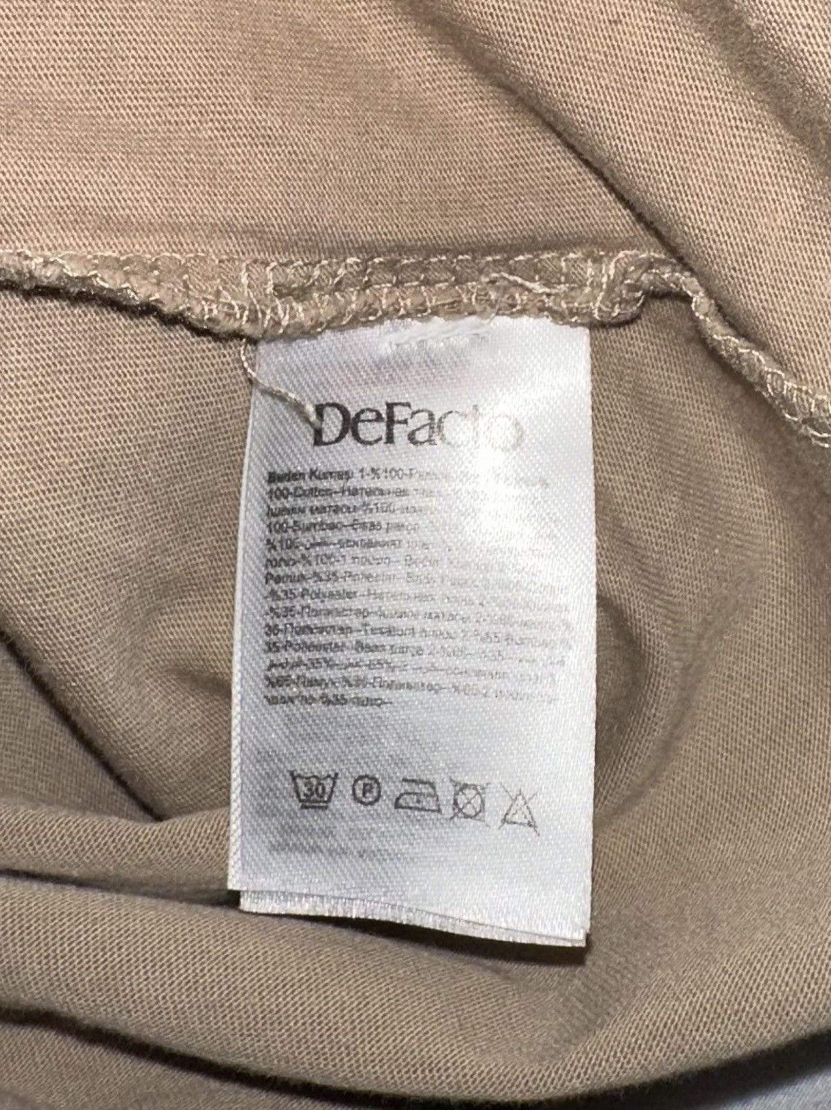 Other Basic Brown T-Shirt Ribbed Sleeves Size US L / EU 52-54 / 3 - 4 Thumbnail