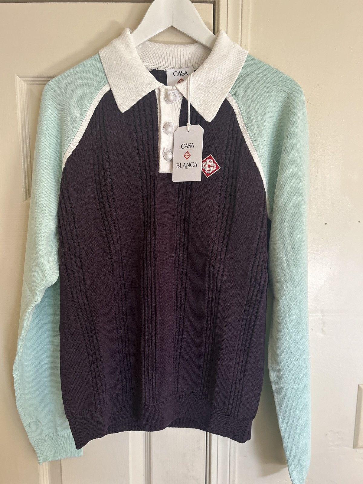 Casablanca long sleeve sporty polo knitted button up paris