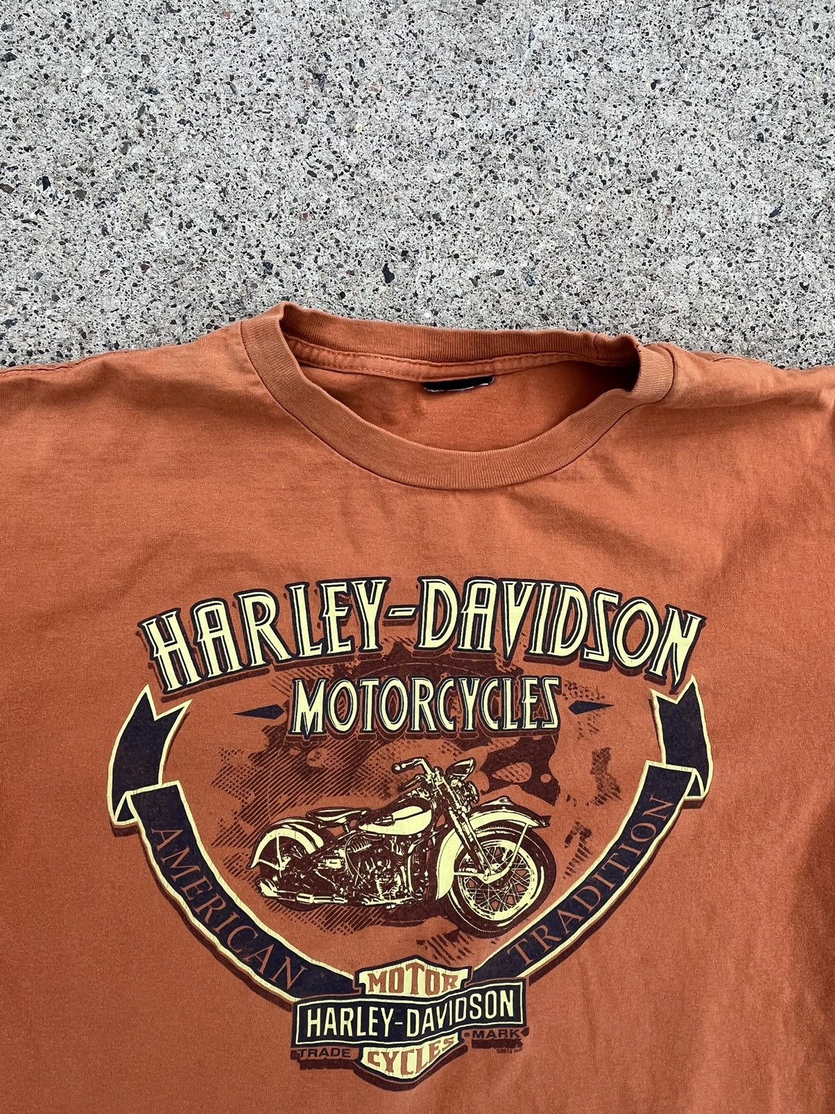 Harley Davidson Harley Davidson Orange Tee T-Shirt Size Large Size US L / EU 52-54 / 3 - 2 Thumbnail
