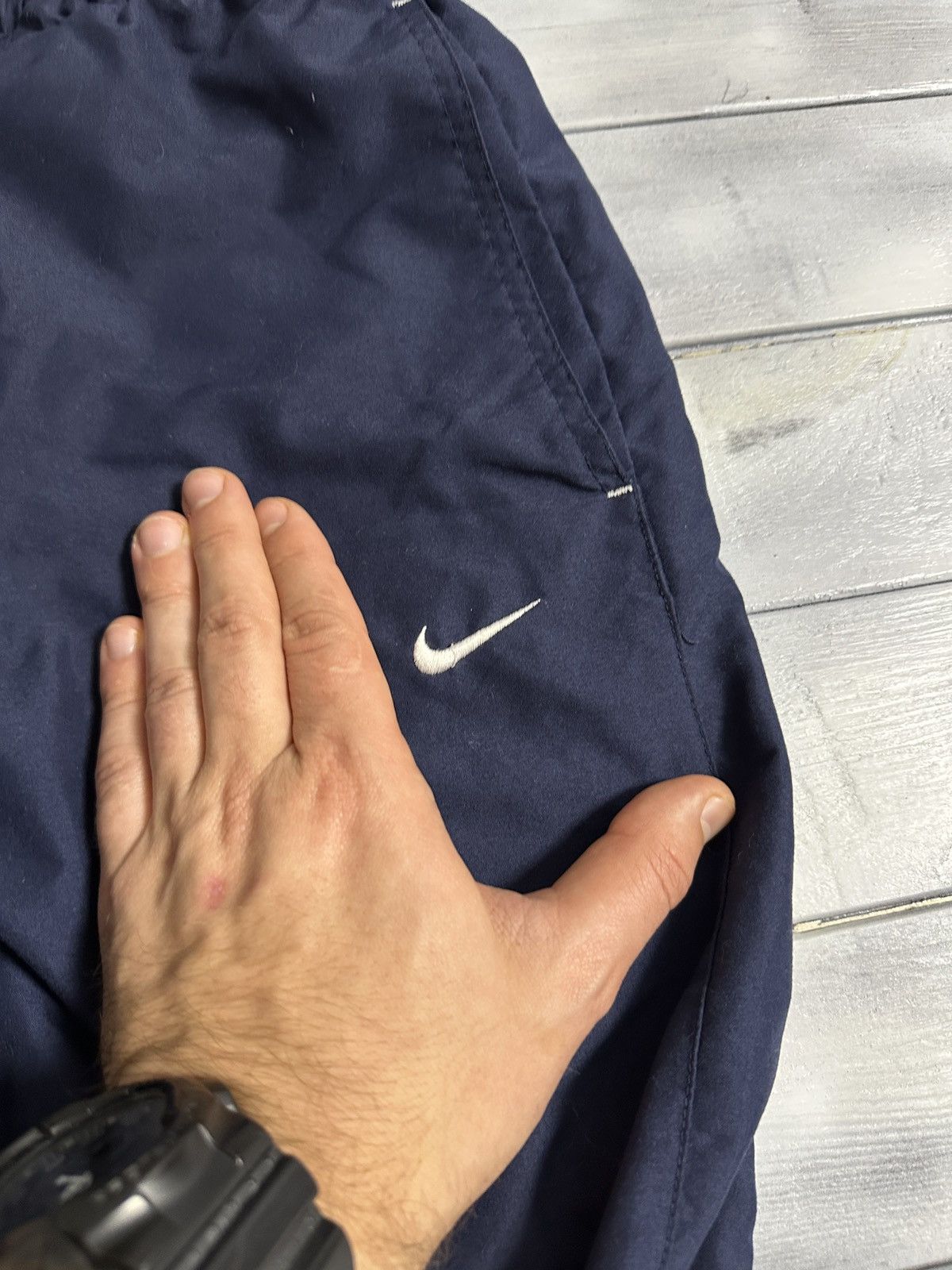 Vintage Rare Vintage Pants Nike Small Swoosh Drill Y2K Style. Size US 32 / EU 48 - 3 Thumbnail