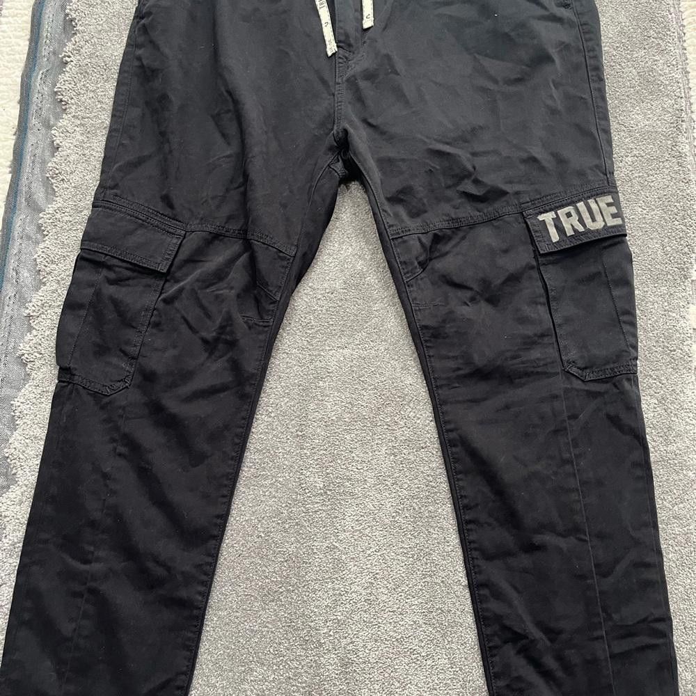 True Religion True Religion Marco Cargo Black Pants Men Sz 40 $199 Size US 40 / EU 56 - 7 Thumbnail