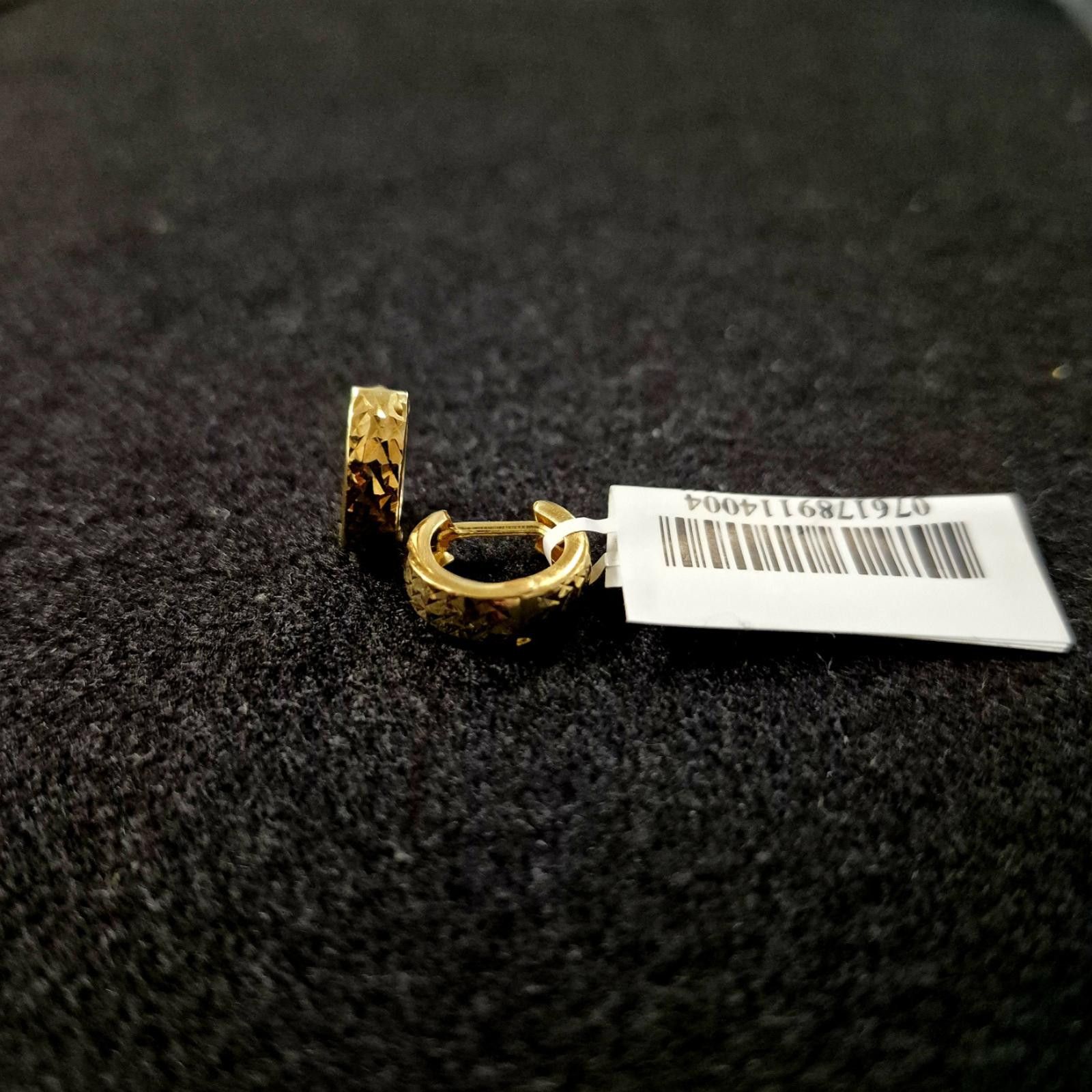 Macys Macy’s Textured Wide Huggie Hoop Earrings Size ONE SIZE - 3 Thumbnail