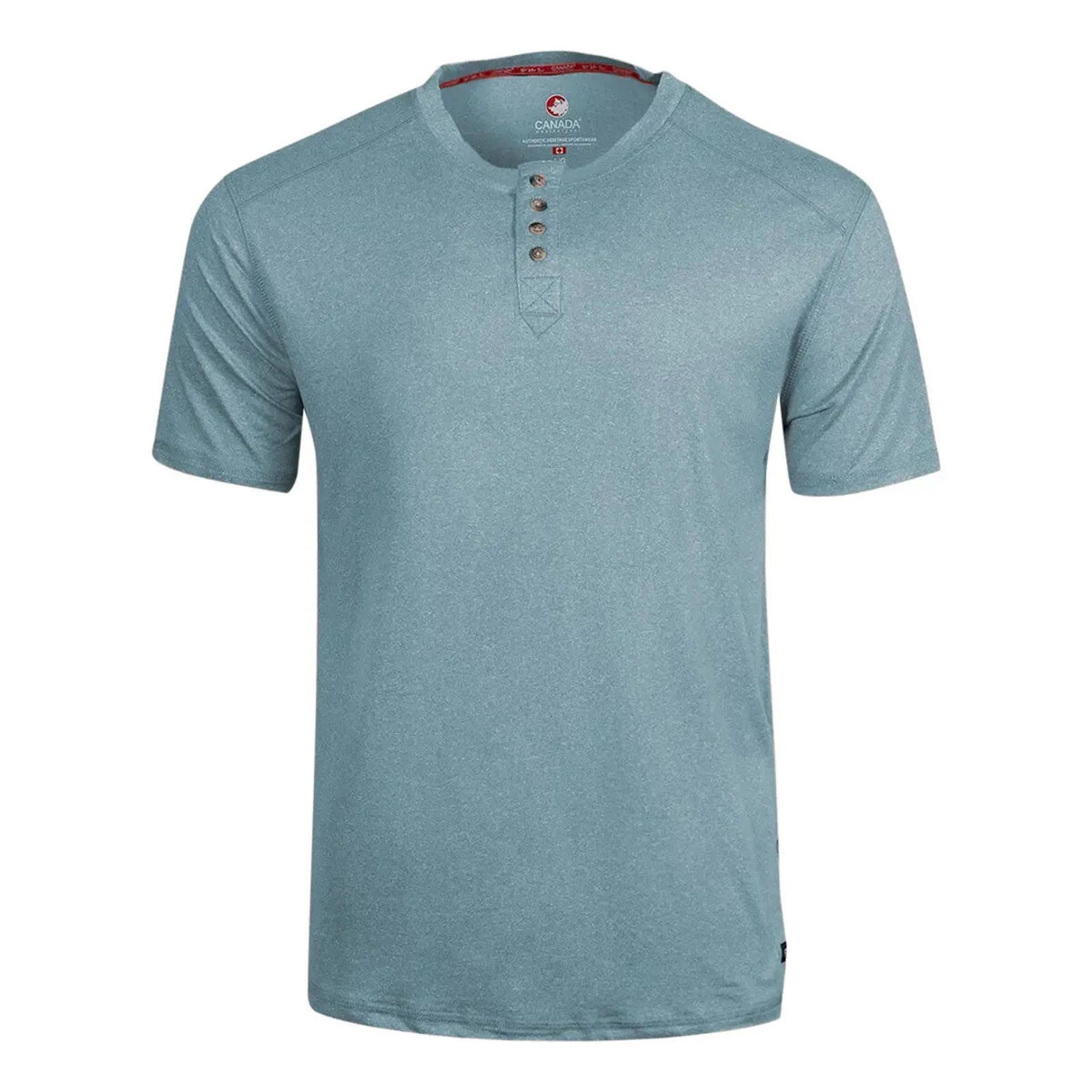Designer CANADA WEATHER GEAR TRAIL BLAZER HENLEY T-SHIRT SKYBLUE Larg Size US L / EU 52-54 / 3 - 2 Thumbnail