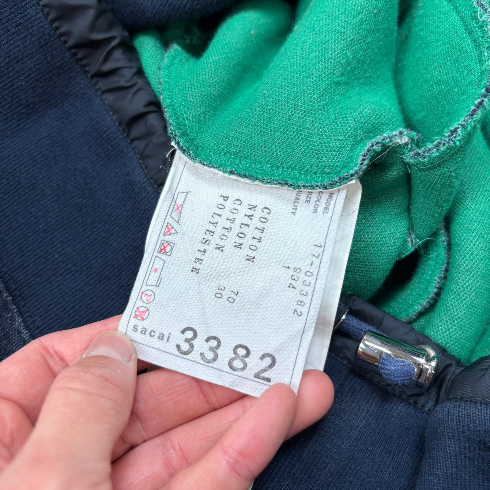 Japanese Brand × Sacai Sacai Colorblock Sponge Long Hoodie Men's 1 / Small Japan Size US S / EU 44-46 / 1 - 7 Thumbnail
