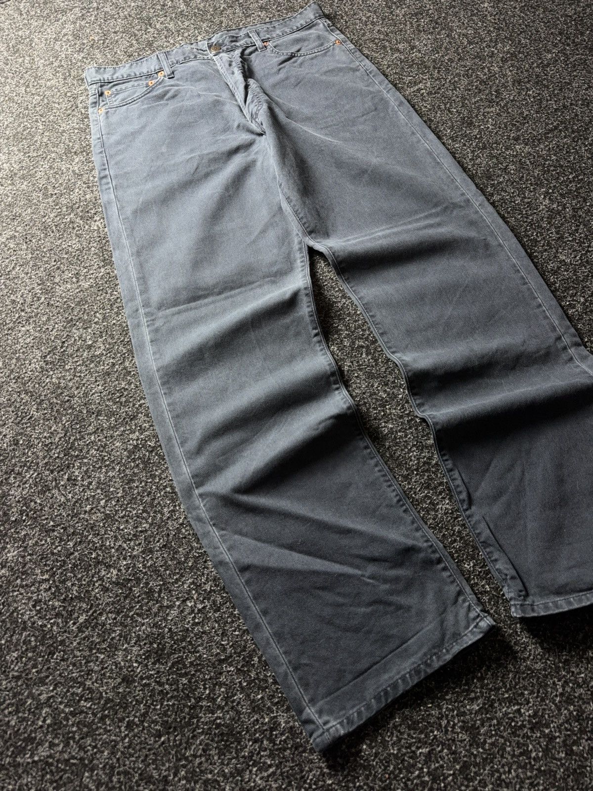 Levi's Vintage Clothing Vintage 90s USA Retro Levi’s 551 Jeans Faded Grey / Blue Size US 35 - 4 Thumbnail