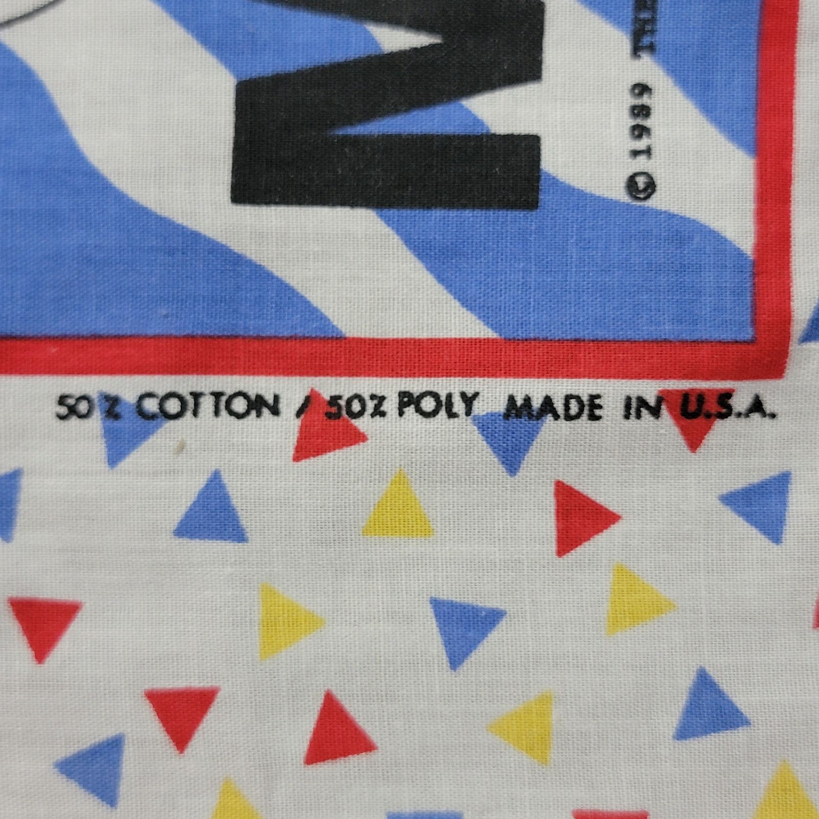 Disney VINTAGE 1989 Walt Disney Mickey & Minnie "Cool" Bandanna Size ONE SIZE - 3 Thumbnail