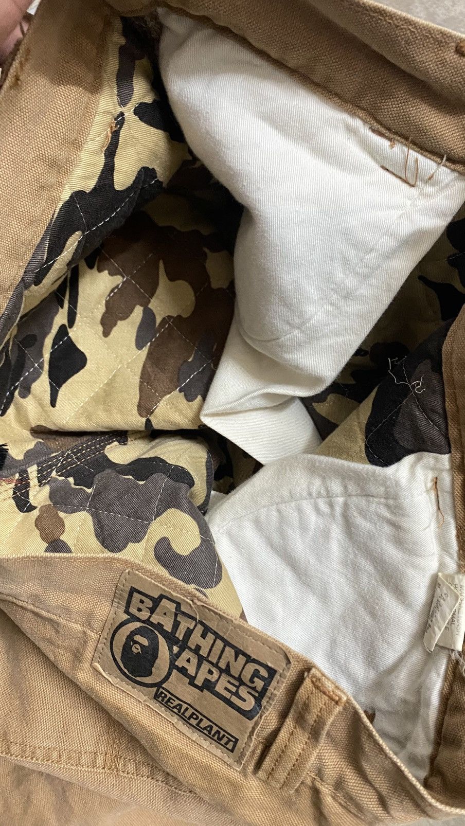Bape × Vintage 🔥 Rare 🔥 Vintage BAPE Carpenters Pants For Winter Wear Size US 34 / EU 50 - 10 Thumbnail