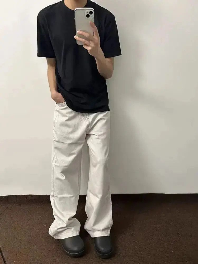 Japanese Brand Street Casual Simple Versatile Aged Jeans Size US 32 / EU 48 - 5 Thumbnail