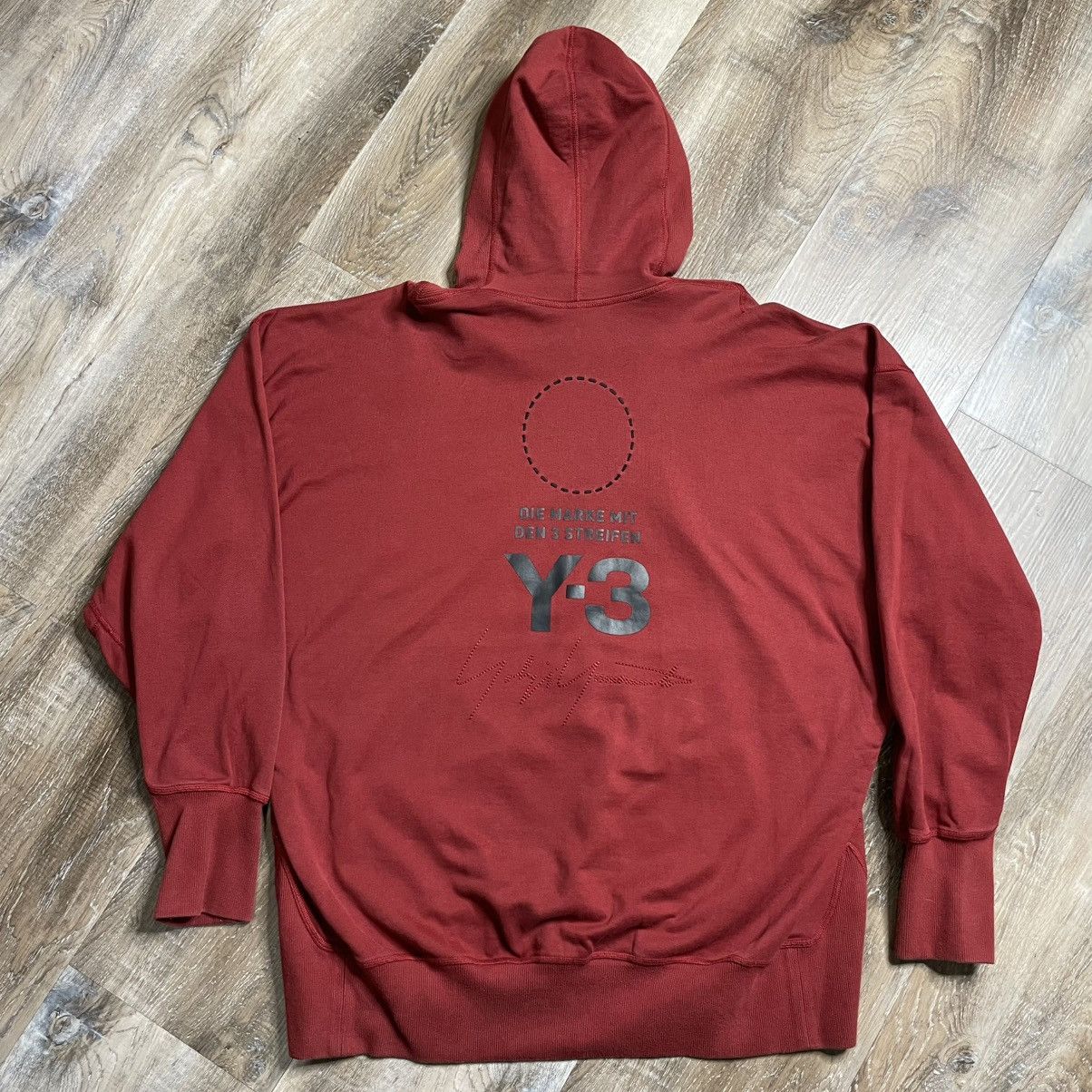 Adidas × Y-3 × Yohji Yamamoto Yohji Yamamoto Y-3 Hoodie Sweater Mens XL Red Japan Adidas Size US XL / EU 56 / 4 - 2 Thumbnail