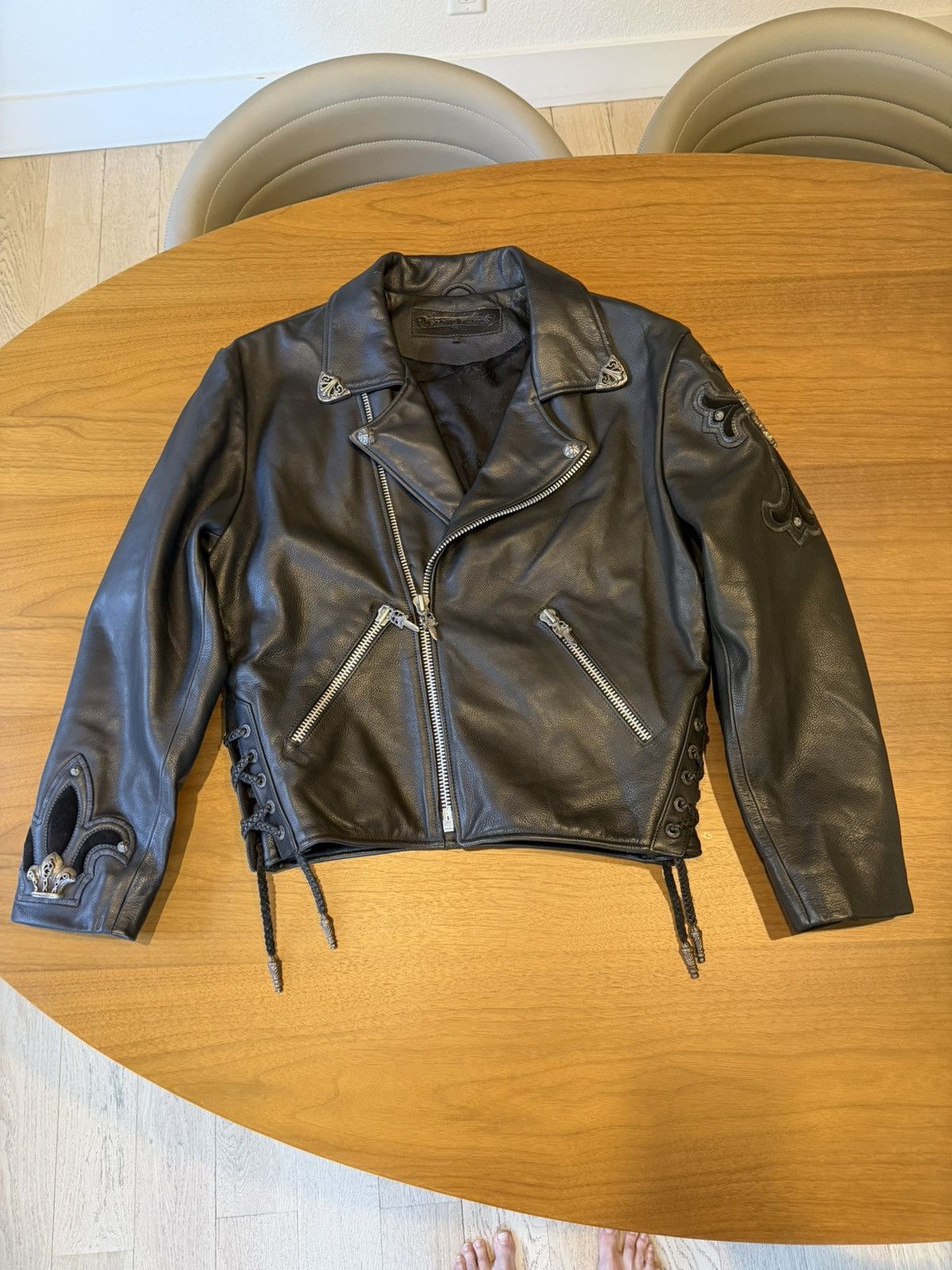Chrome Hearts RARE vintage Chrome Hearts Leather Jacket Size US S / EU 44-46 / 1 - 1 Thumbnail