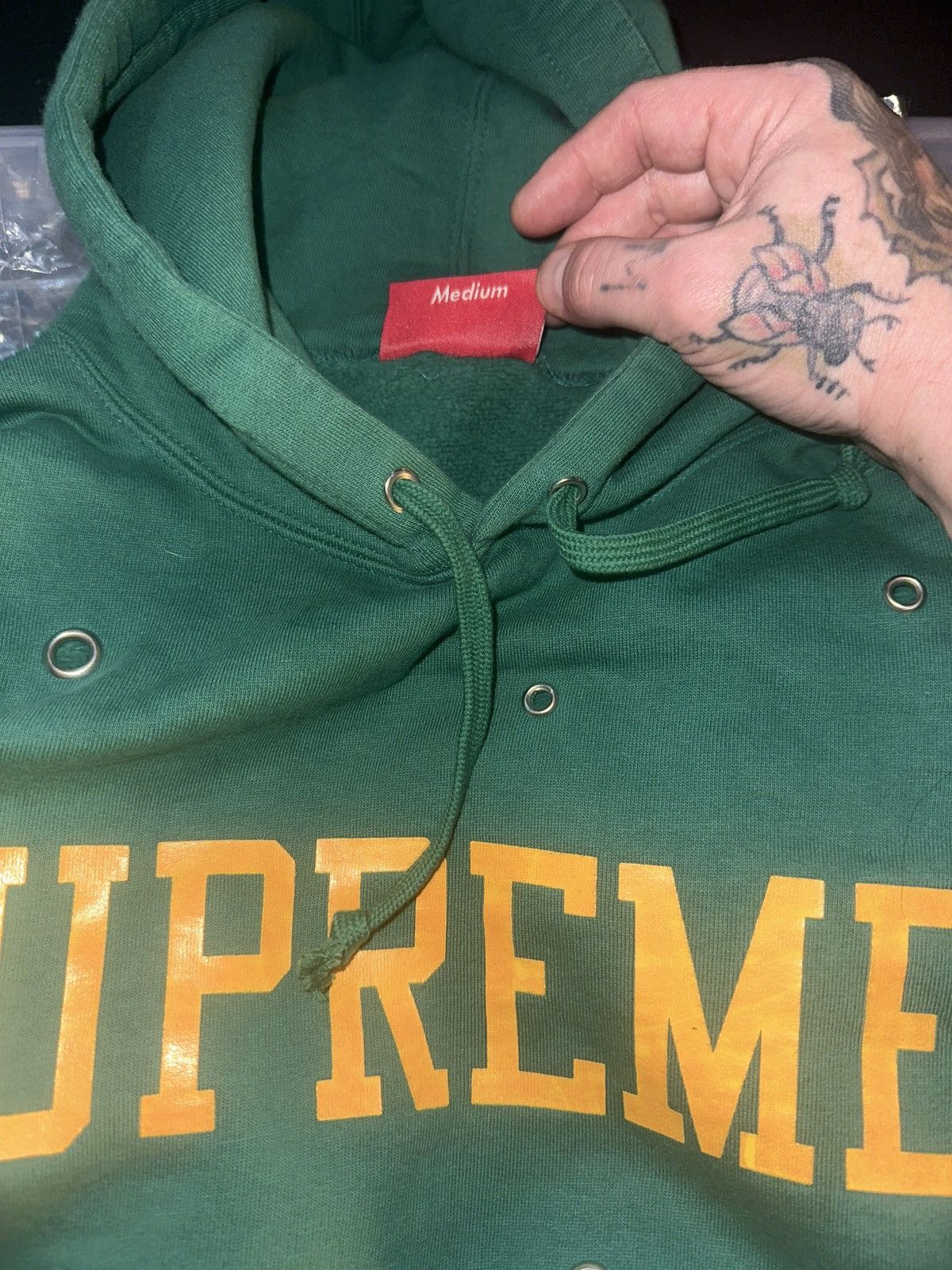 SUPREME “EYELET” HOODIE (Deadstock, medium)