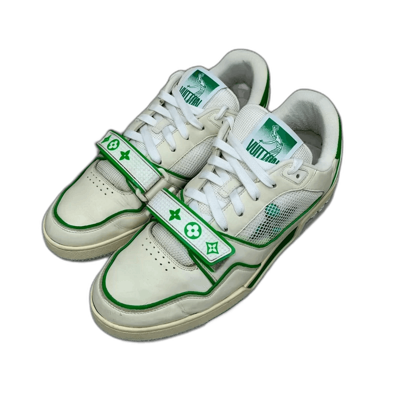 Louis Vuitton Lv Trainer White Green Velcro Sneakers-yf Size US 7 / EU 40 - 1 Thumbnail