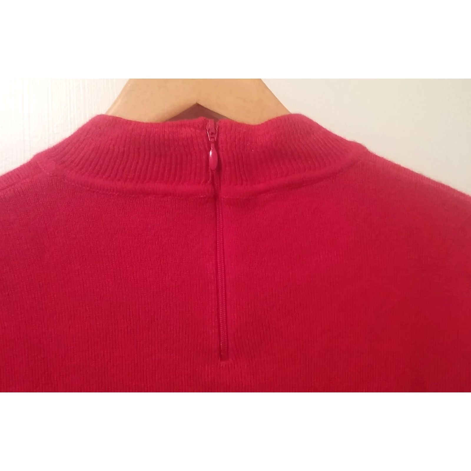 Vintage Kim Rogers Petite Sweater Womens PL Red Cardigan Long Sleeve Pullover Size L / US 10 / IT 46 - 4 Thumbnail
