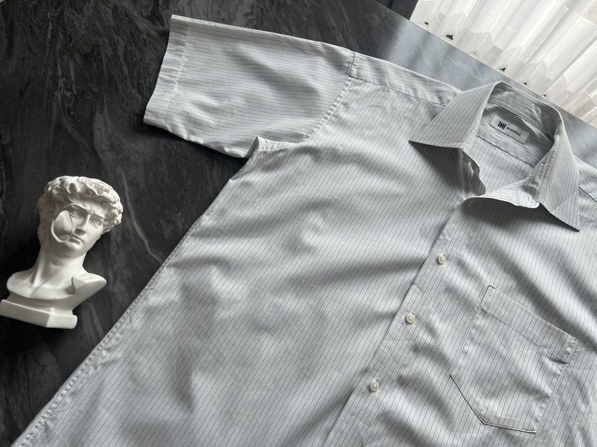 Issey Miyake Issey Miyake : Shirt Button Ups Stripe Pattern Thick Fabric Size US L / EU 52-54 / 3 - 6 Thumbnail