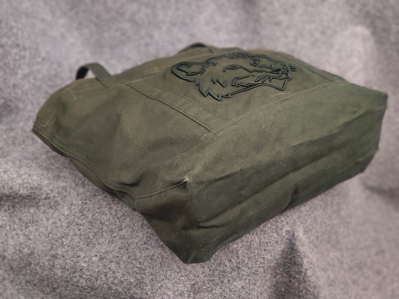 Maison Kitsune Maison Kitsuné Tote Fox Shopper Zip Bag Green Faded Color Size ONE SIZE - 4 Thumbnail