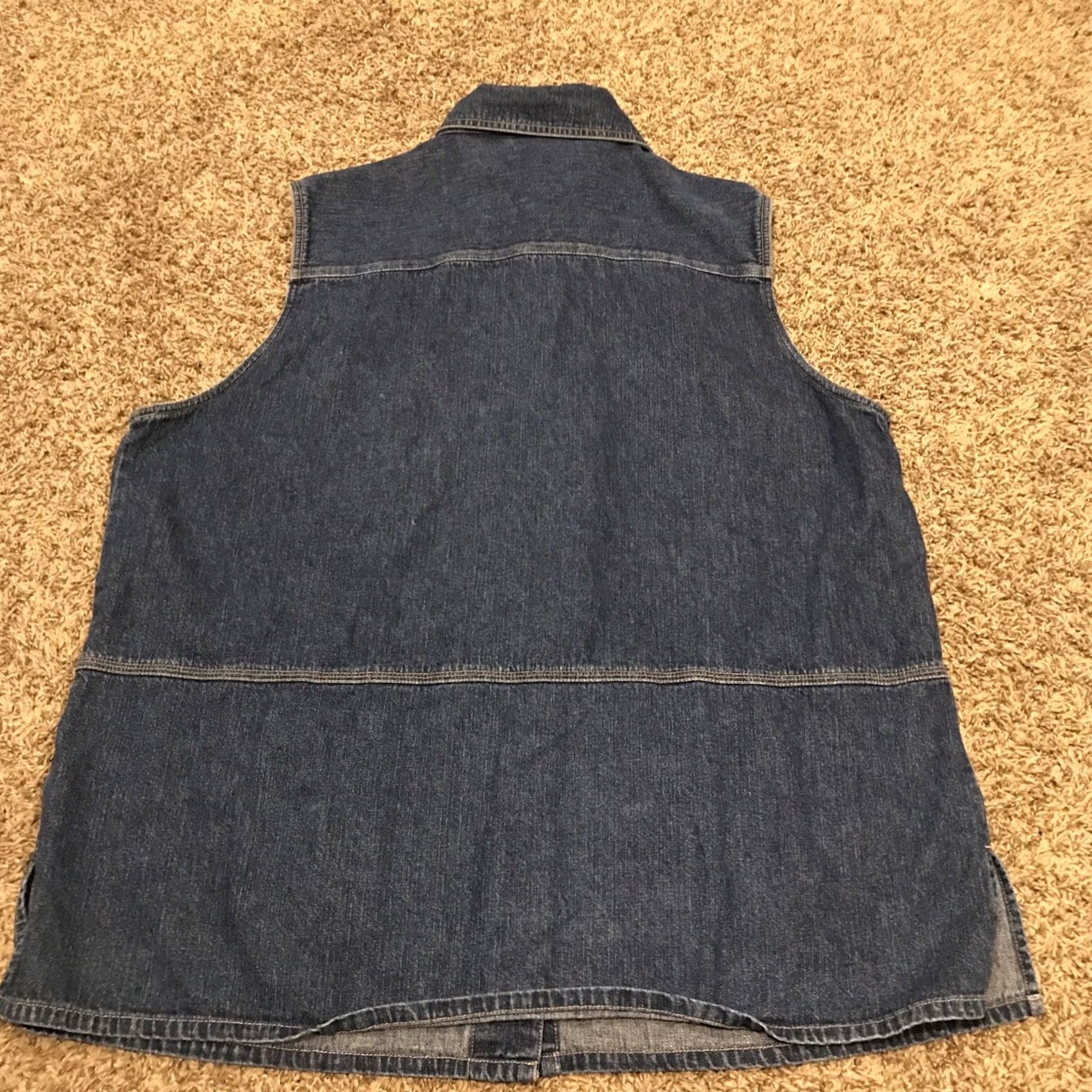 Vintage Crossroads Shirt Jacket Vest Coat Blouse Top Womens Size 16W Blue Jean B11 Size XXL / US 16-18 / IT 52-54 - 3 Thumbnail