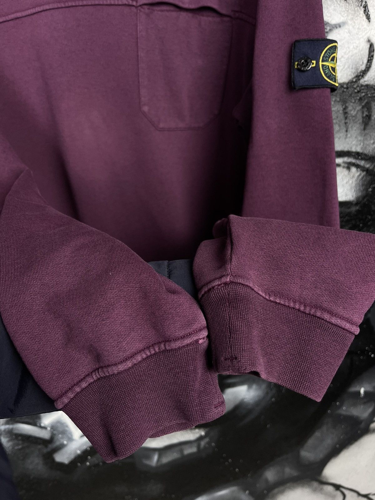 Stone Island Stone Island Purple Crewneck Pocket Sweatshirt Mens Size 3XL Size US XXL / EU 58 / 5 - 10 Thumbnail