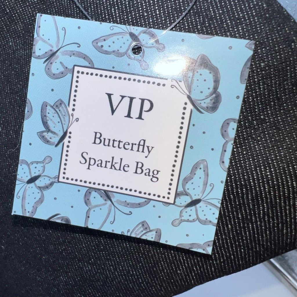 Brighton Brighton Black Denim Sparkle Butterfly Crossbody Bag with Original Tissue Paper Size ONE SIZE - 4 Thumbnail