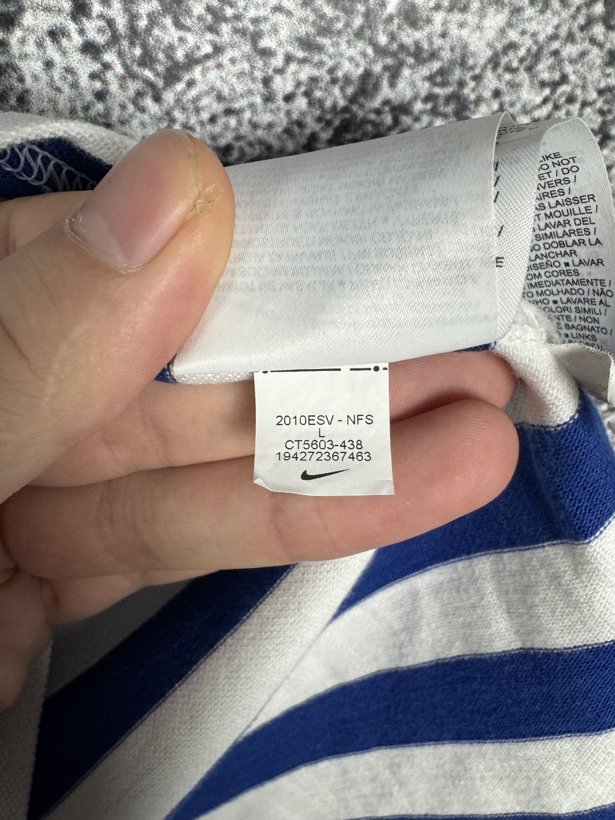 Nike Men’s Nike Sportswear Striped Short Sleeve Polo Shirt Size L Size US L / EU 52-54 / 3 - 7 Thumbnail