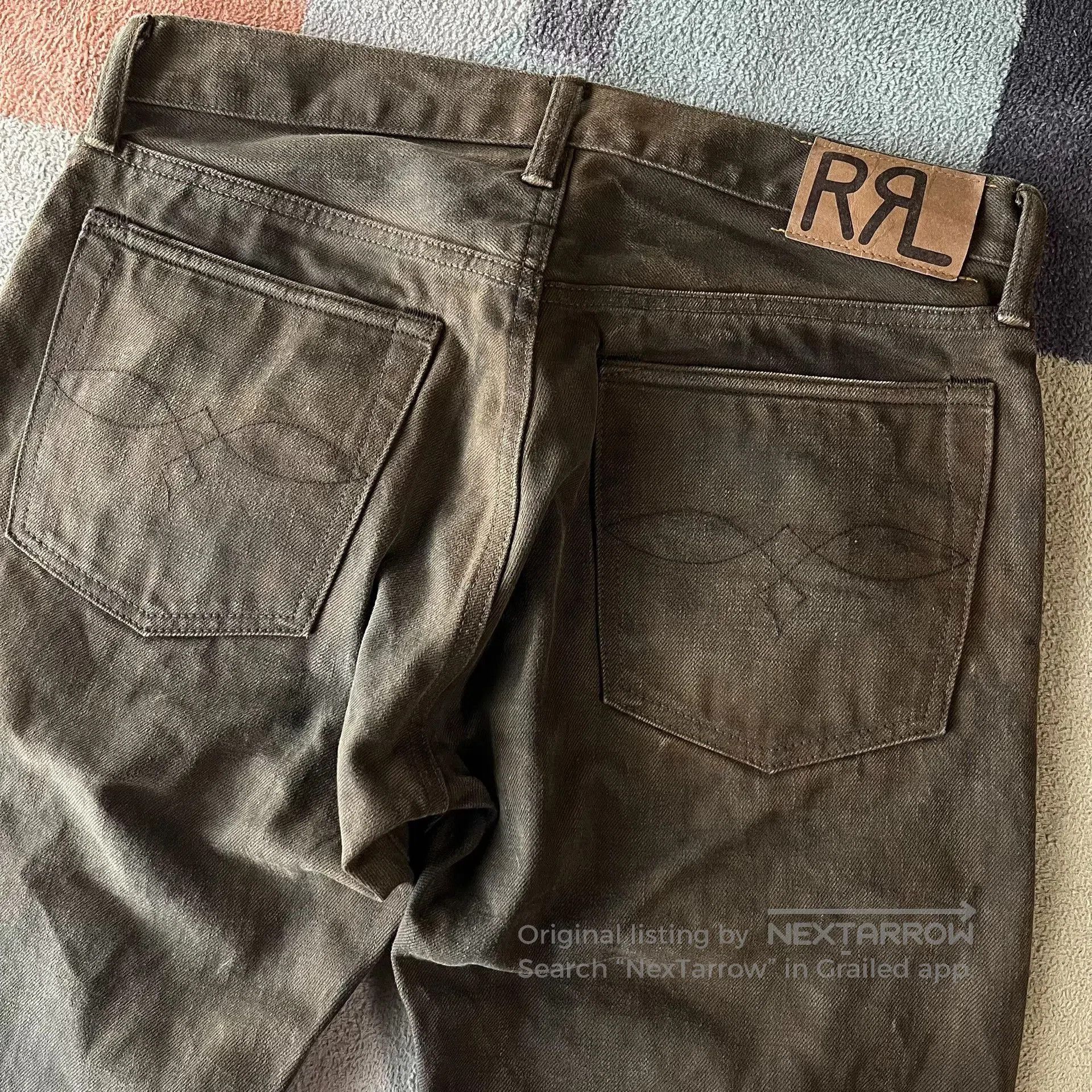 RRL Ralph Lauren RRL Brown Washed Distressed Slim Jeans. Size US 31 - 6 Thumbnail