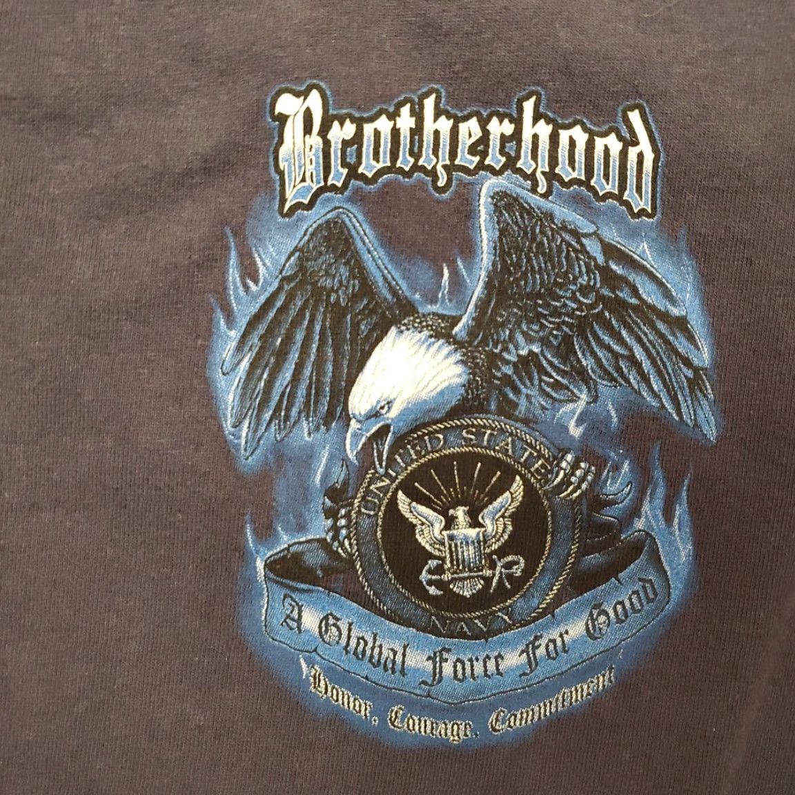 Vintage VINTAGE United States Navy Shirt Mens M Blue Brotherhood Made in USA TEE Size US M / EU 48-50 / 2 - 4 Thumbnail