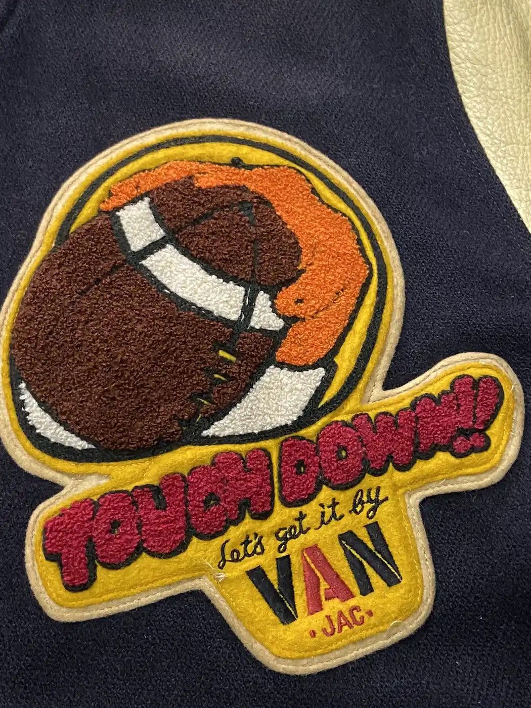 Vintage Vintage 70s Van Jac Football Sun Faded Wool Varsity Jacket Size US M / EU 48-50 / 2 - 12 Thumbnail