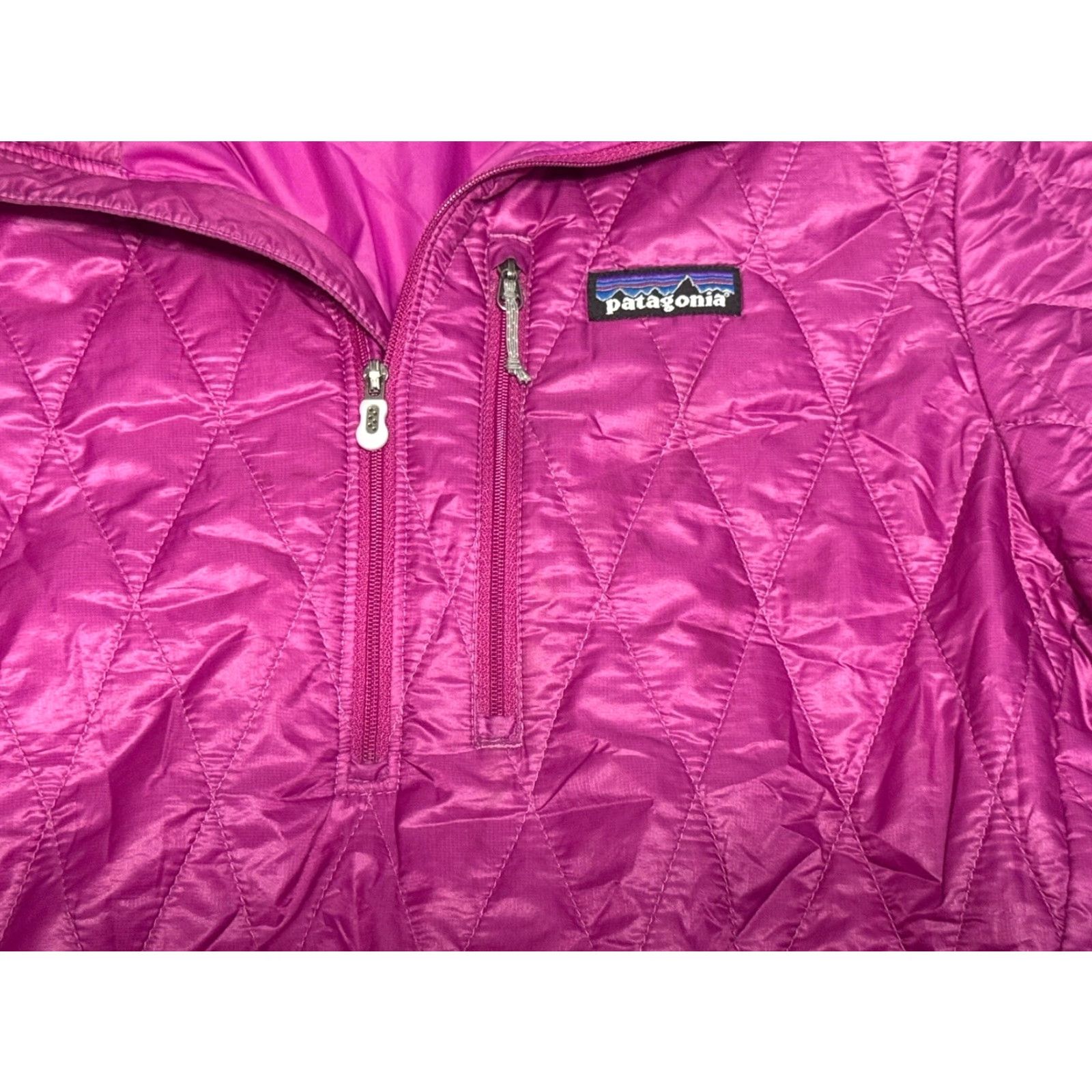 Patagonia VINTAGE Patagonia Nano Puffer Jacket Women Sz M Magenta Quilted Zip Puffer All Seasons Water Resistant Breathing Softshell 84025 Size M / US 6-8 / IT 42-44 - 4 Thumbnail