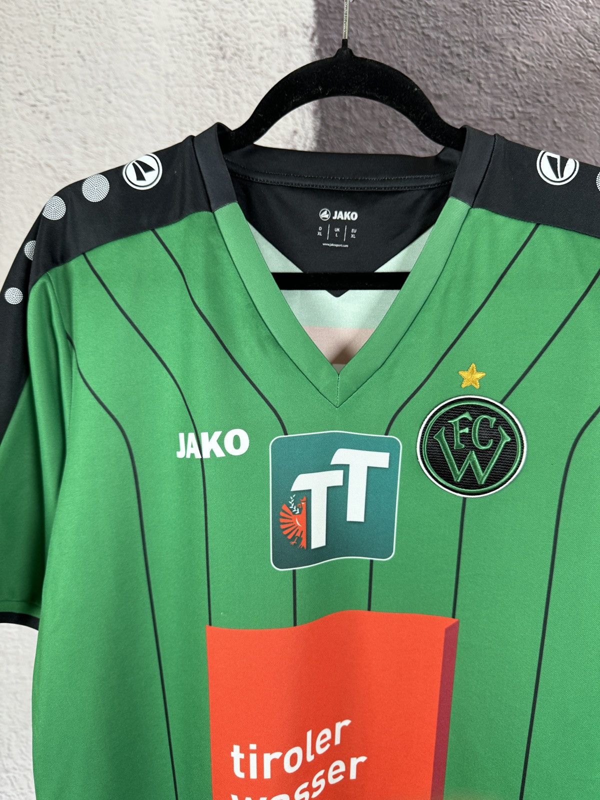 Vintage Jako Wacker Innsbruck 2017 2018 home soccer jersey football Size US XL / EU 56 / 4 - 4 Thumbnail