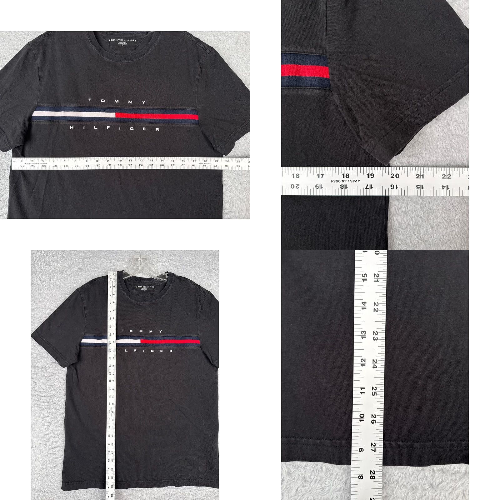 Tommy Hilfiger Tommy Hilfiger Shirt Medium Black Crew Neck Short Sleeve 100% Cotton Logo Embroidered Mens Size US M / EU 48-50 / 2 - 8 Thumbnail